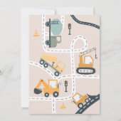 Invitation de fête d'anniversaire de construction (Dos)