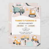 Invitation de fête d'anniversaire de construction (Devant / Derrière)