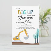 Invitation de fête d'anniversaire de construction (Debout devant)