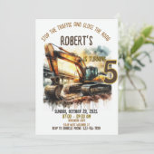 Invitation de fête d'anniversaire de construction (Debout devant)