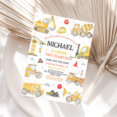 Invitation de fête d'anniversaire de construction