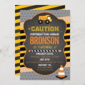 Invitation de fête d'anniversaire de construction (Devant / Derrière)