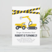 Invitation de fête d'anniversaire de construction (Debout devant)