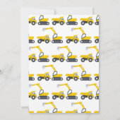 Invitation de fête d'anniversaire de construction (Dos)