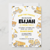 Invitation de fête d'anniversaire de construction (Devant)