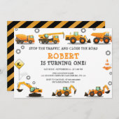 Invitation de fête d'anniversaire de construction (Devant / Derrière)