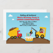 Invitation de fête d'anniversaire de construction (Devant / Derrière)
