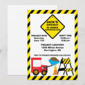 Invitation de fête d'anniversaire de construction (Devant / Derrière)