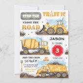 Invitation de fête d'anniversaire de construction (Devant)