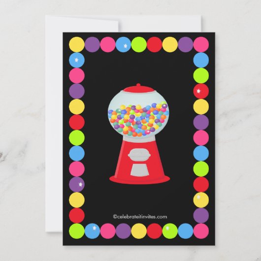 Invitation de fête d'anniversaire de coup de (Dos)