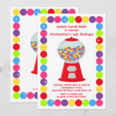 Invitation de fête d'anniversaire de coup de (Devant / Derrière)