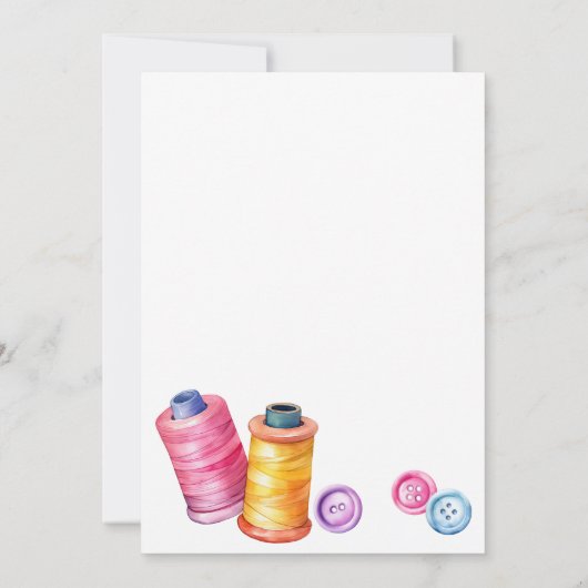 Invitation de fête d'anniversaire de couture (Dos)