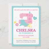 Invitation de fête d'anniversaire de couture (Devant)