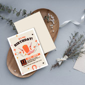 Invitation de fête d'anniversaire de Cowboy Rustiq