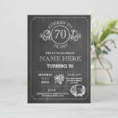 Invitation de fête d'anniversaire de craie (Debout devant)