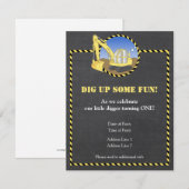 Invitation de fête d'anniversaire de craie de zone (Devant / Derrière)