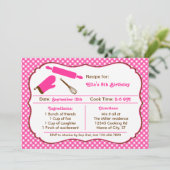 Invitation de fête d'anniversaire de cuisine (Debout devant)