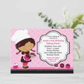 Invitation de fête d'anniversaire de cuisson (Debout devant)