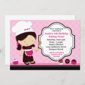 Invitation de fête d'anniversaire de cuisson (Devant / Derrière)