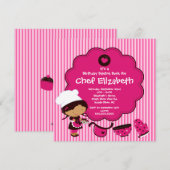 Invitation de fête d'anniversaire de cuisson de (Devant / Derrière)
