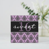 Invitation de fête d'anniversaire de damassé du (Debout devant)