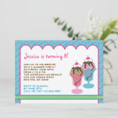 Invitation de fête d'anniversaire de dimanche de (Debout devant)