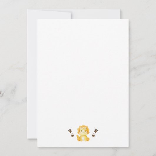 Invitation de fête d'anniversaire de Dinosaur (Dos)