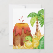 Invitation de fête d'anniversaire de Dinosaur (Dos)