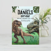 Invitation de fête d'anniversaire de Dinosaur, Roa (Debout devant)