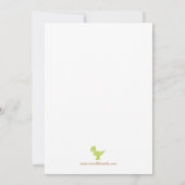 Invitation de fête d'anniversaire de dinosaure (Dos)