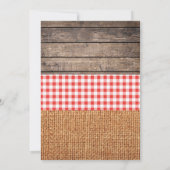 Invitation de fête d'anniversaire de ferme (Dos)