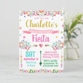 Invitation de fête d'anniversaire de Fiesta mexica (Debout devant)