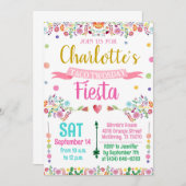 Invitation de fête d'anniversaire de Fiesta mexica (Devant / Derrière)