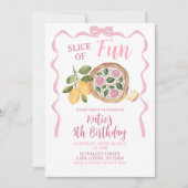 Invitation de fête d'anniversaire de fille avec pi (Devant)
