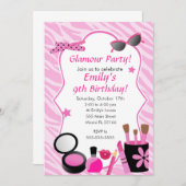 Invitation de fête d'anniversaire de fille de (Devant / Derrière)
