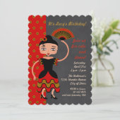 Invitation de fête d'anniversaire de fille de (Debout devant)