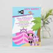 Invitation de fête d'anniversaire de fille de (Debout devant)