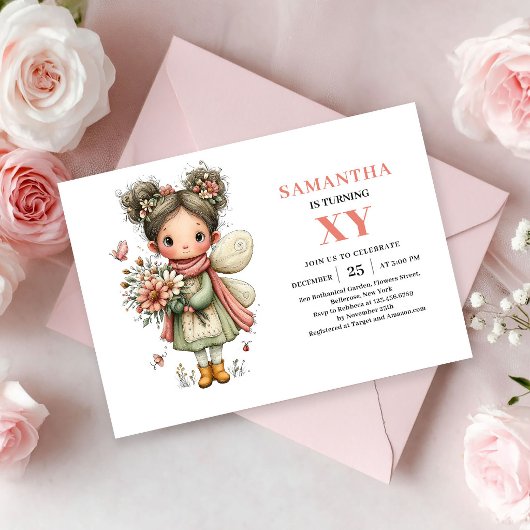 Invitation de fête d'anniversaire de fille licorne