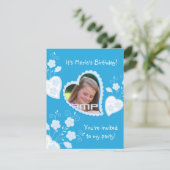 Invitation de fête d'anniversaire de fille romanti (Debout devant)