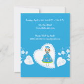 Invitation de fête d'anniversaire de fille romanti (Dos)