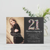 Invitation de fête d'anniversaire de filles (Debout devant)