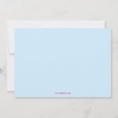 Invitation de fête d'anniversaire de filles de (Dos)