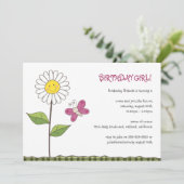 Invitation de fête d'anniversaire de filles de (Debout devant)