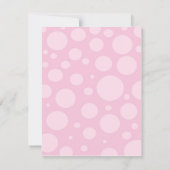 Invitation de fête d'anniversaire de filles de (Dos)