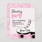 Invitation de fête d'anniversaire de filles de (Devant / Derrière)