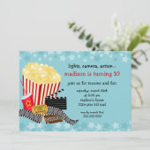 Invitation de fête d'anniversaire de film (Debout devant)