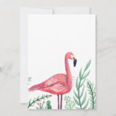 Invitation de fête d'anniversaire de Flamant rose (Dos)