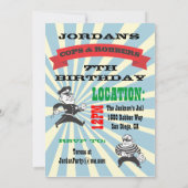 Invitation de fête d'anniversaire de flics et de (Dos)