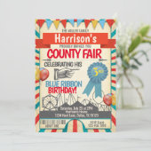 Invitation de fête d'anniversaire de foire (Debout devant)