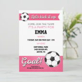 Invitation de fête d'anniversaire de football 5x7  (Debout devant)